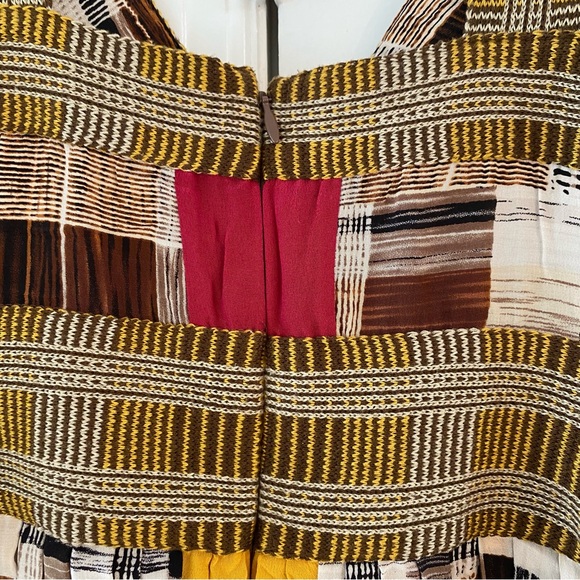 100% Silk Plenty by Tracy Reese Brown Plaid Dress w/ Bright Colored Back Panel - Picture 12 of 13